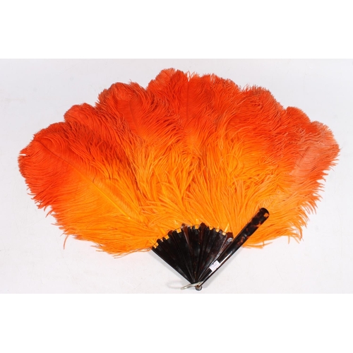 12 - Ostrich feather fan.