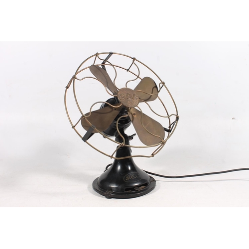 15 - GEC electric industrial style fan and an Keith industrial style toaster.