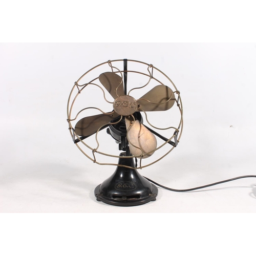 15 - GEC electric industrial style fan and an Keith industrial style toaster.