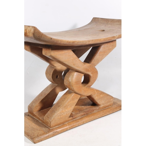 168 - African Ashanti style hardwood stool.