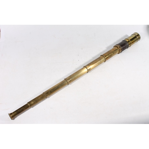 18 - Brass five draw telescope.