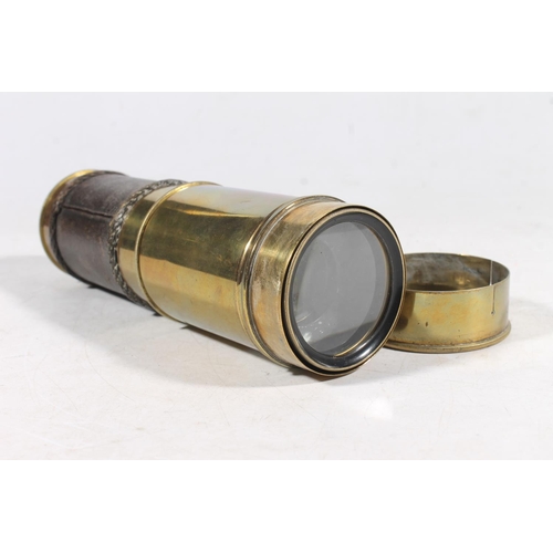 18 - Brass five draw telescope.