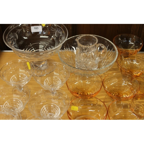 183 - Glassware to include set of six Tudor (Made in England) glasses, set of six Edinburgh and Leith E&am... 