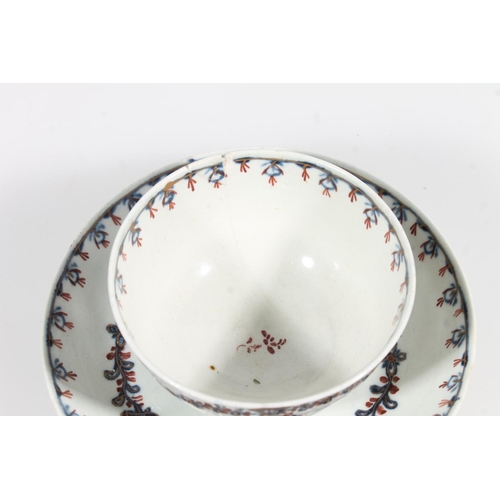 213 - English 18th century tea bowl and saucer.