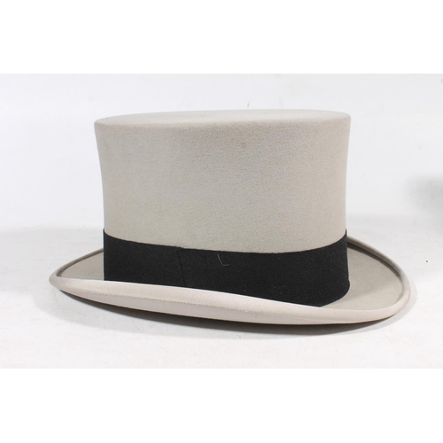 22 - James Lock & Co. of London grey top hat, with original box.