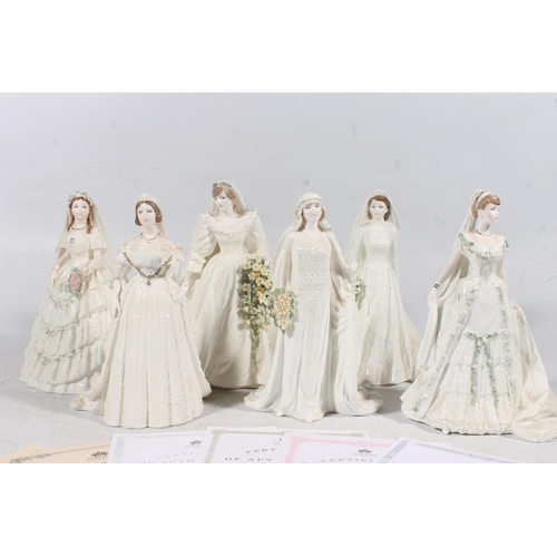 267 - Coalport limited edition figurines incl. Princess Alexandra, 'The Queen', Diana Princess of Wales, Q... 