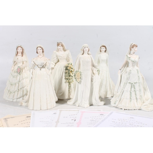 267 - Coalport limited edition figurines incl. Princess Alexandra, 'The Queen', Diana Princess of Wales, Q... 