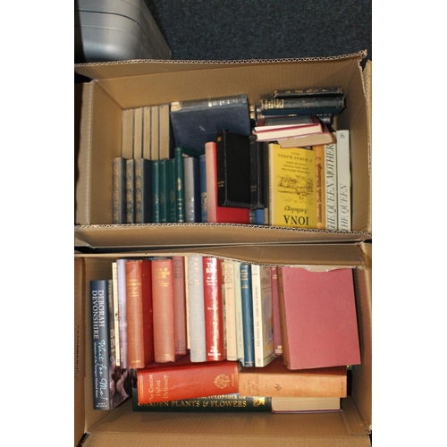 281 - Two boxes of books containing fiction and non fiction.