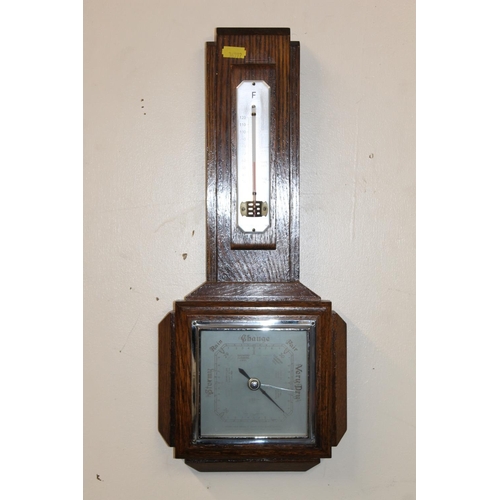 290 - Mahogany wall barometer.