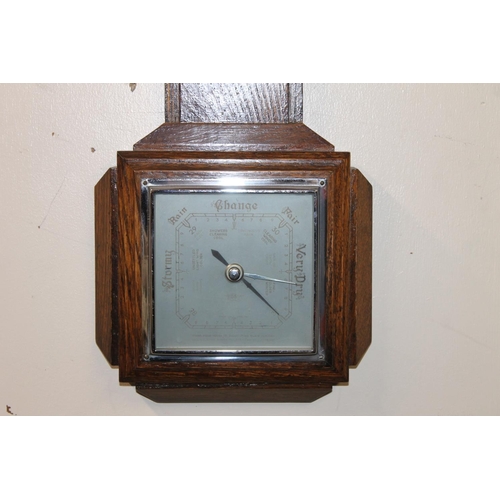 290 - Mahogany wall barometer.