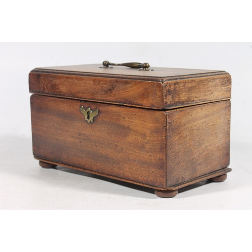 33 - Victorian wooden table box with brass handle, 26cm wide.