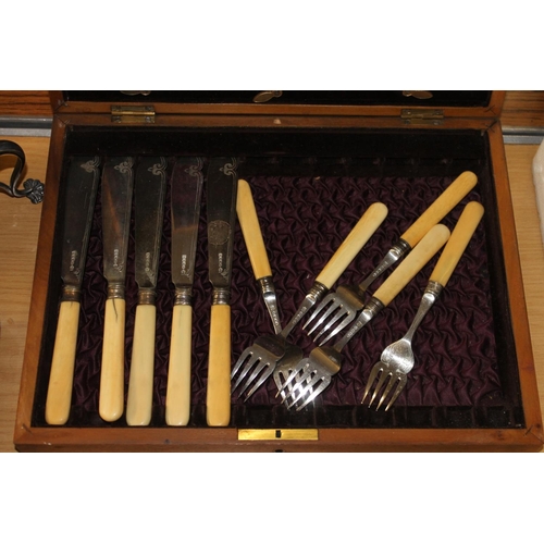 339 - Cased silver plated flatware, etc.