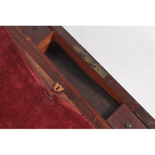 4 - Victorian wooden writing slope, 46cm wide.