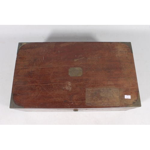 4 - Victorian wooden writing slope, 46cm wide.