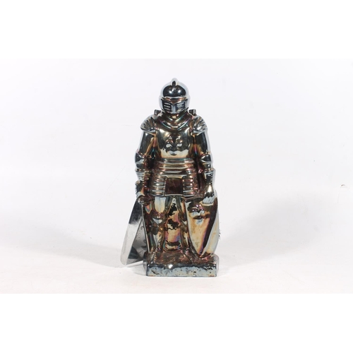 43 - Metal knight fireside companion set.