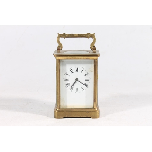 6 - French brass carriage clock.