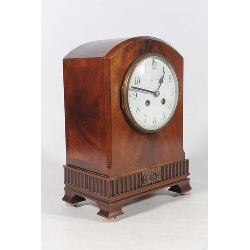 78 - Elkington & Co. mahogany cased mantel clock.