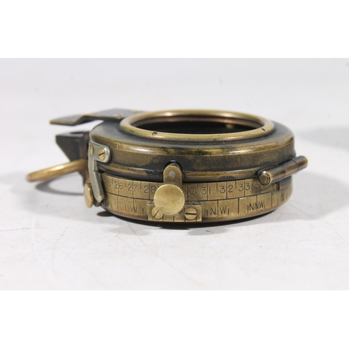 9 - French & Son WWI period marching compass, in leather case.