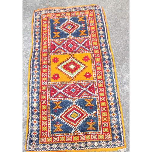 921 - Turkish Kelim type polychrome rug, 200cm x 115cm.