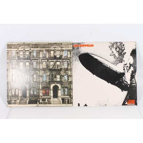 364 - Led Zeppelin records to include Physical Graffiti on Swan Song label, matrix SSK 89400 A1,B5,C1,D1 e... 