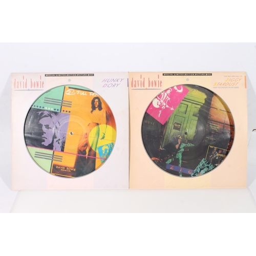 373 - David Bowie Special Limited Edition picture disc set of five to include Hunky Dory, Diamond Dogs, Al... 