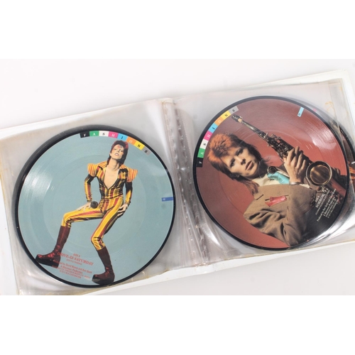 376 - David Bowie Fashion set of 10 7'' picture discs in folder.