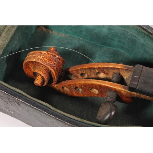 426 - Cased violin (needs strung).