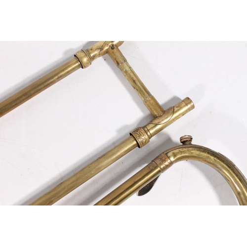 432 - Hawkes and Sons cased trombone.