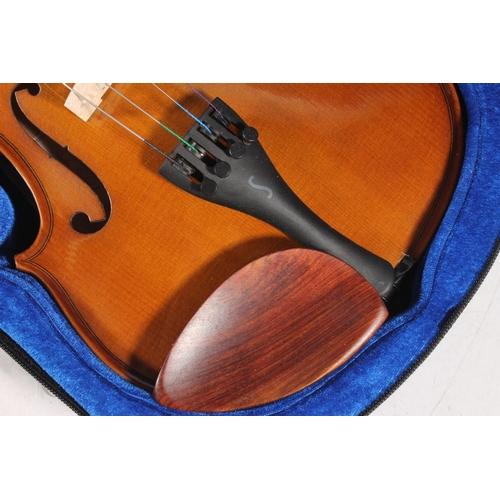 436 - Stentor Student I violin and bow in fitted case.