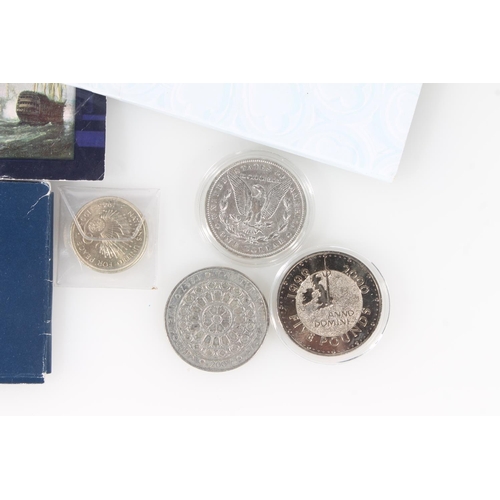 792 - Coin collection to include UNITED STATES OF AMERICA USA Morgan dollar 1891D, UNITED KINGDOM £5... 