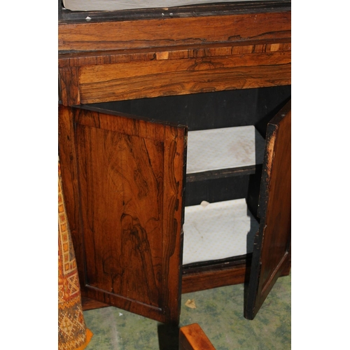 853 - Pair of late 19th century rosewood cabinets, H87cm.