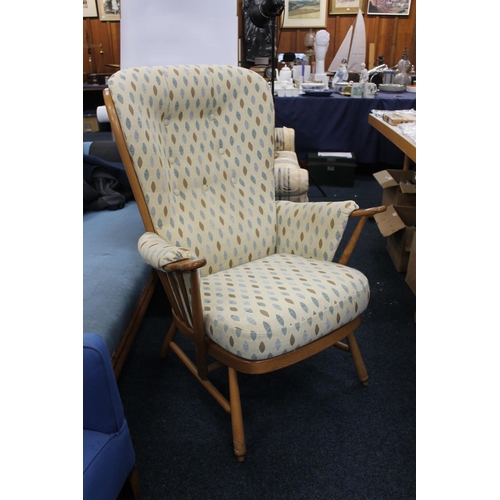 898 - Ercol high back armchair, H108cm.