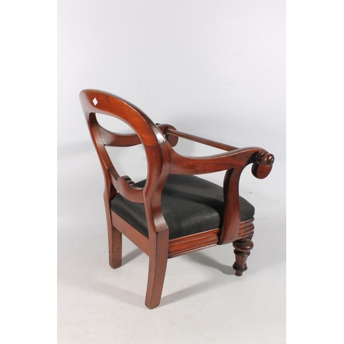 903 - Victorian mahogany childs chair.