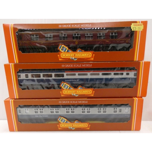 10 - Group of Hornby OO gauge boxed passenger coaches and locomotives to include a High Speed Train Pack,... 