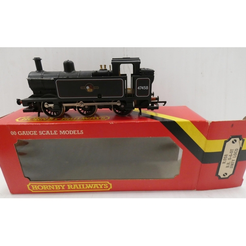 11 - Hornby OO gauge BO 0-6-0 T Jinty locomotive, no. R.058, a Hornby OO gauge Caledonian 0-4-0 saddle ta... 