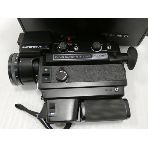 14 - Collection of home video/film cameras and accessories to include an Elmo Super 8 camera, Sony Handyc... 