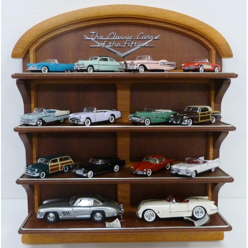 2 - Set of 'The Classic Cars of the Fifties' Franklin Mint model cars, 1.43 scale, made in Hong Kong, c.... 