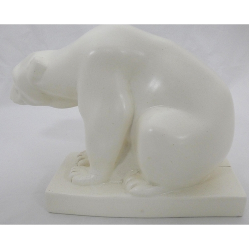 18 - Wedgwood Etruria figure of a seated polar bear designed by John Skeaping, approximately 18cm high.