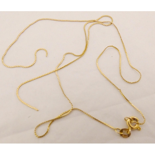 23 - Group of 9k gold chains, entwined, 4.7g gross.