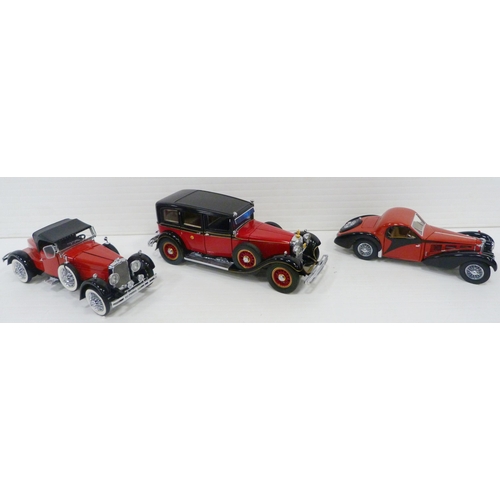 3 - Five large classic car models of the 1920s/30s by Franklin Mint Precision Model Cars, made in Hong K... 