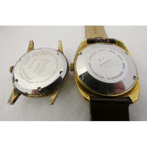 41 - Four gent's antimagnetic and automatic wristwatches, c. 1970s, to include a Soniko Super Deluxe on f... 