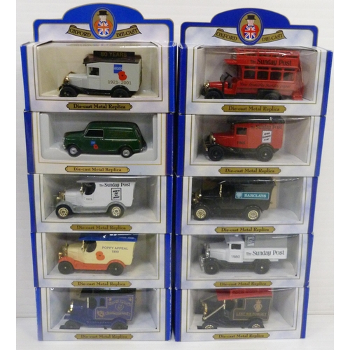 74 - Collection of twenty Oxford diecast metal replica model vans and vehicles, two others by Lledo and a... 