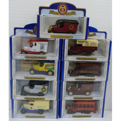 74 - Collection of twenty Oxford diecast metal replica model vans and vehicles, two others by Lledo and a... 