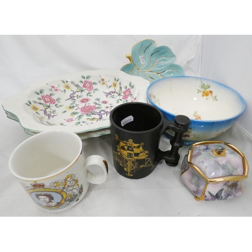 78 - Quantity of ceramics to include a gurgle jug, Ridgways 'Burns House, Alloway' plate, Carlton Ware le... 