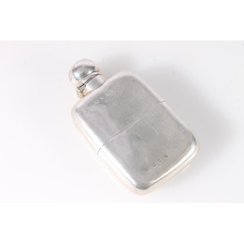 516 - Victorian silver hip flask by George Unite, Birmingham 1899, 146g.