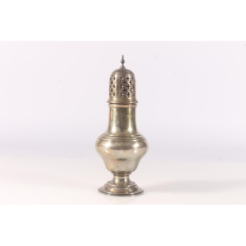 526 - Antique silver sugar castor of baluster form by Barker Brothers (Herbert Edward Barker & Frank E... 