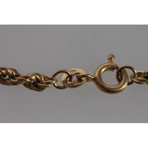 771 - 18ct gold rope twist bracelet, 2.9g. 