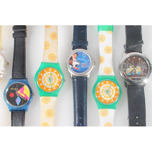 804 - Ten wristwatches incl. Tikkers, Disneyland etc.