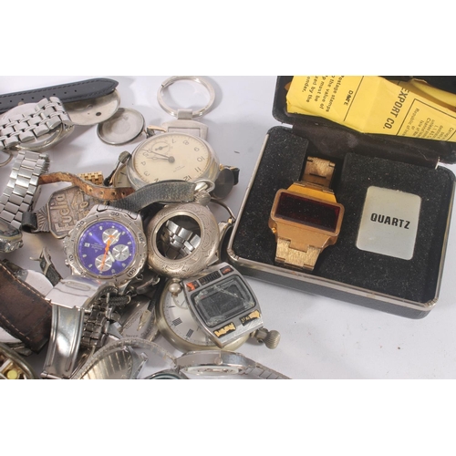 817 - Ladies and gents wristwatches, some pocket watches, parts etc. (qty)