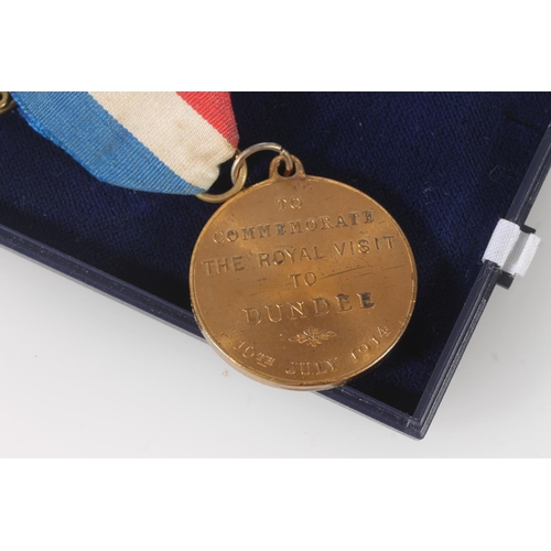 827 - Two war savings medallions and a 1914 Dundee royal visit commemorative medal.